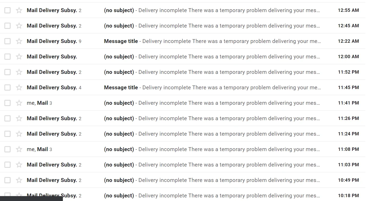 Lots of emails