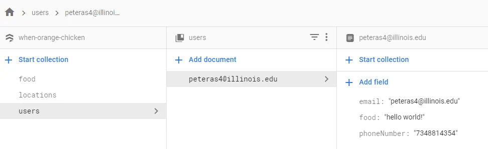 firebase screenshot